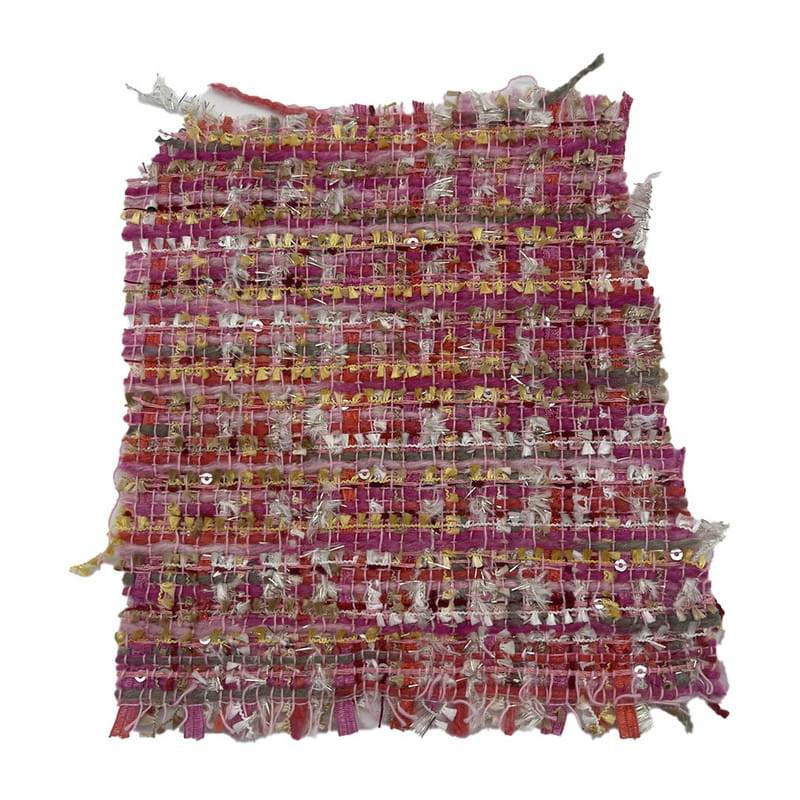 پارچه های توید متالیک پولک های قرمز صورتی برای زنان 21003