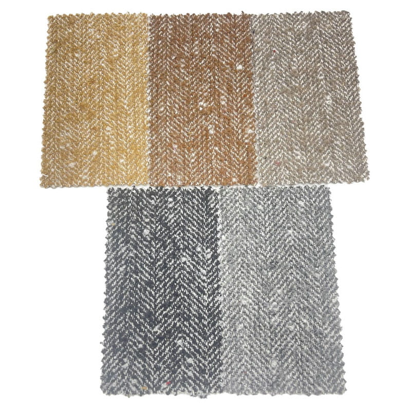 پارچه های توئیدی ضخیم پشمی حباب دار شاه ماهی خاکستری برای لباس در زمستان 3906