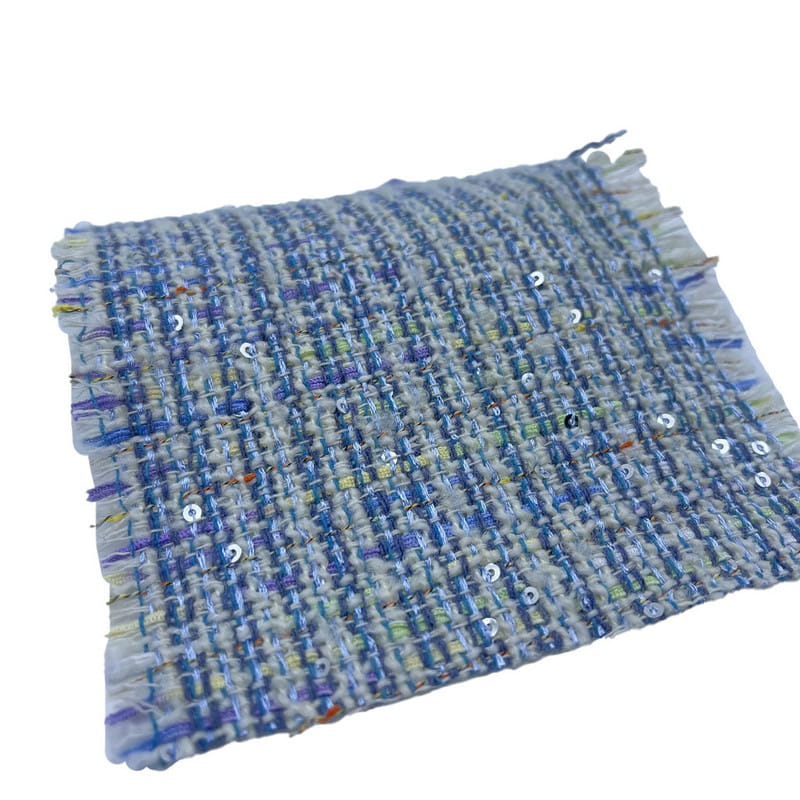 پولک های پشمی پلی استر متالیک پارچه های توید برای کت های لباس زنانه ZZH24018